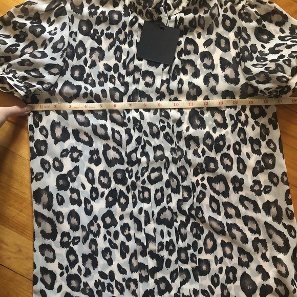 New with tags ASOS leopard print semi sheer top size xs 6uk - Picture 5 of 7